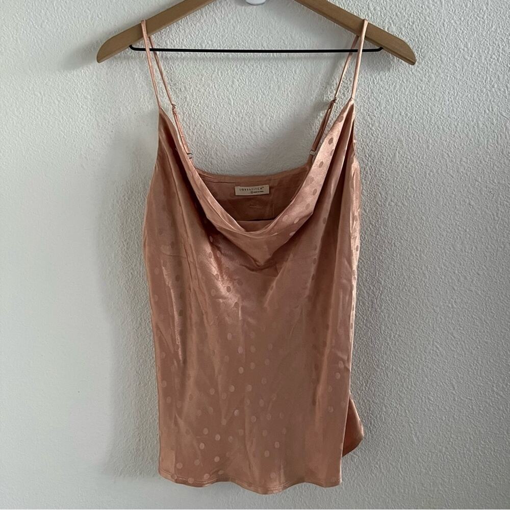 Love Stitch Polka Dot Slip Tank Boho Romantic Small
